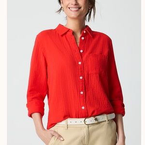 J. Crew Double Gauze Button Up Shirt